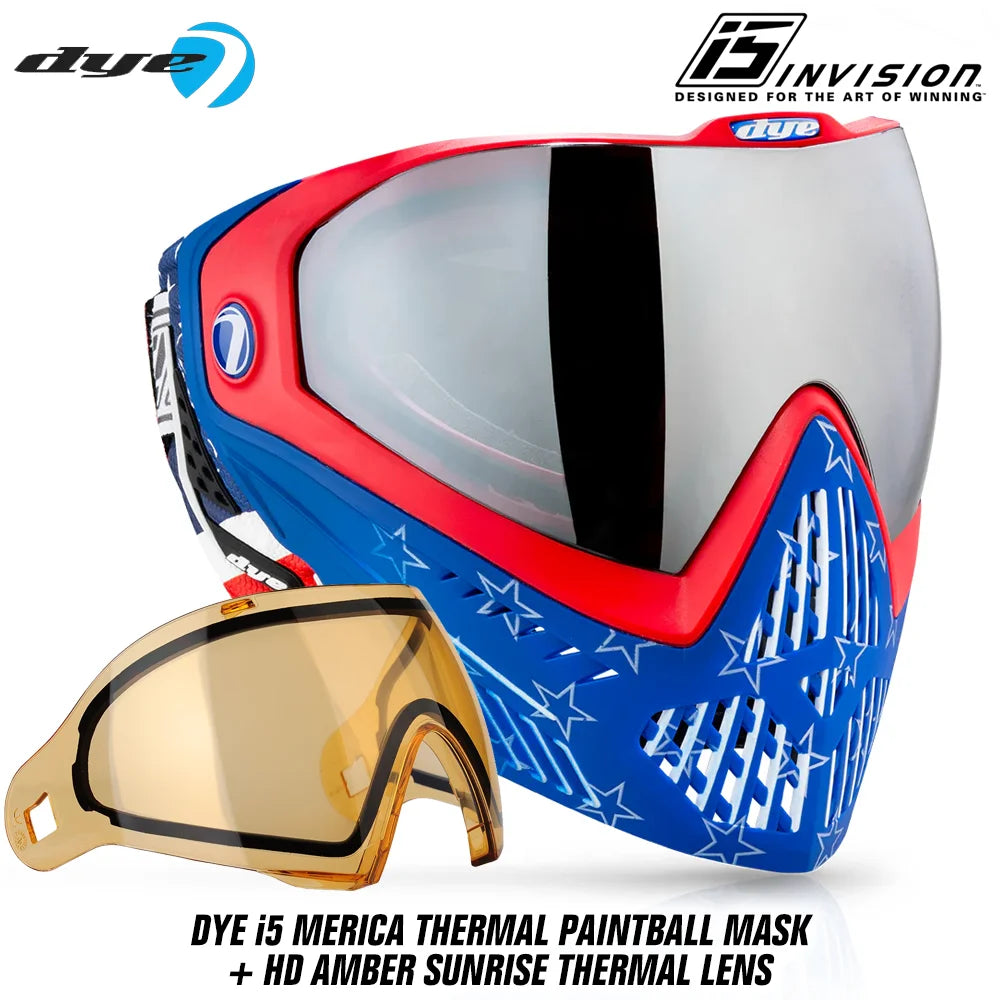 DYE i5 Thermal Paintball Mask Goggles With GSR Pro Strap