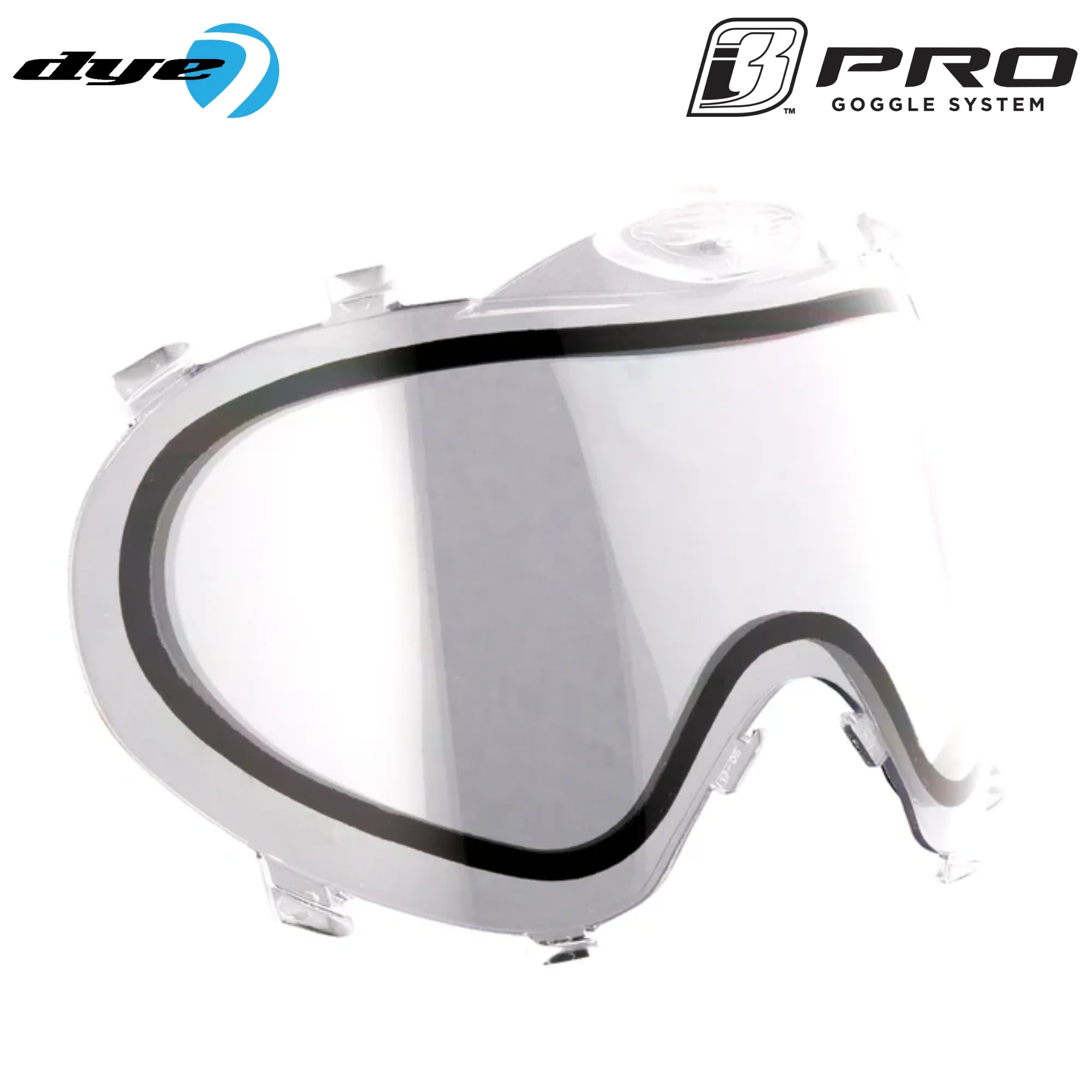 DYE i3 Pro Thermal Lens – Anti-Fog Replacement Goggle Lens Yellow color, mask lens, fast lens swaps, for clear vision, side profile