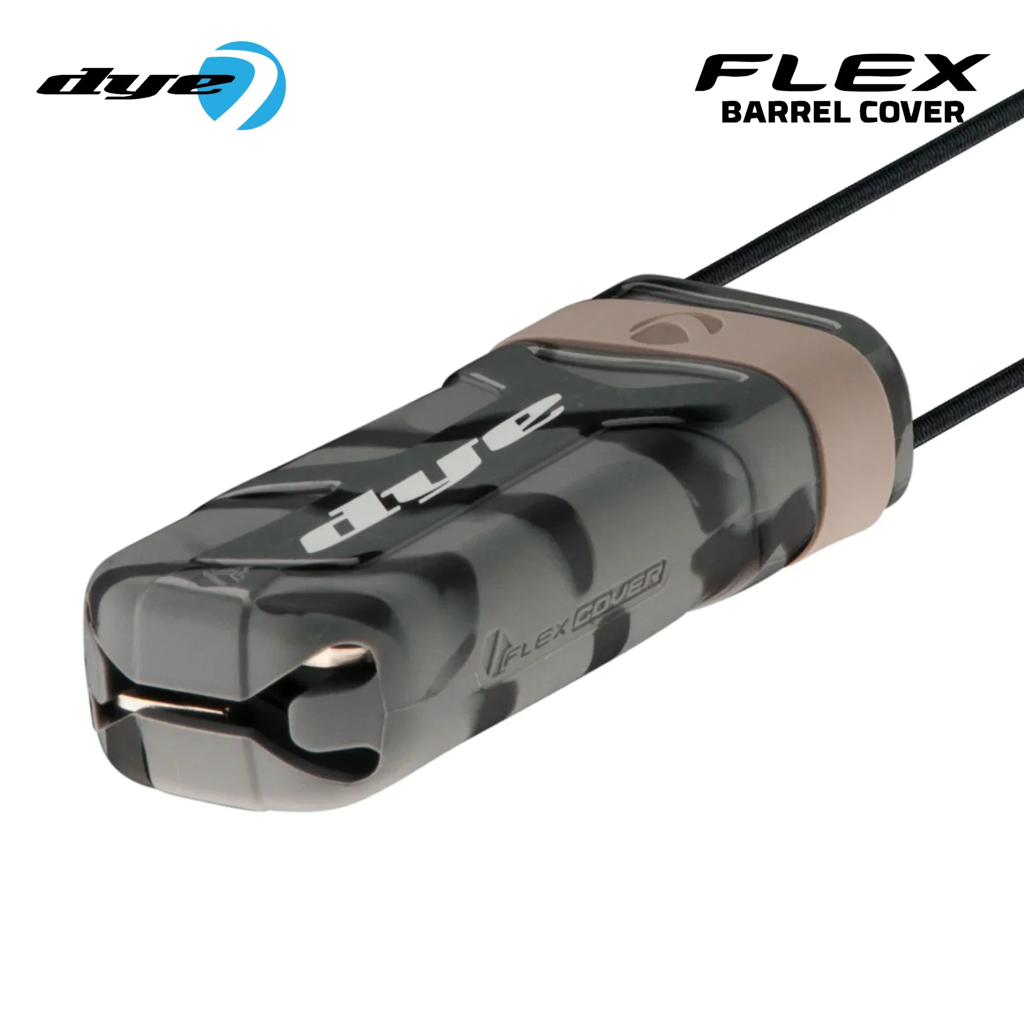 DYE Flex TWST Barrel Cover Sock – Dyelucent Smoke color, marker barrel, lightweight barrel feel, for tighter groupings, feature detail