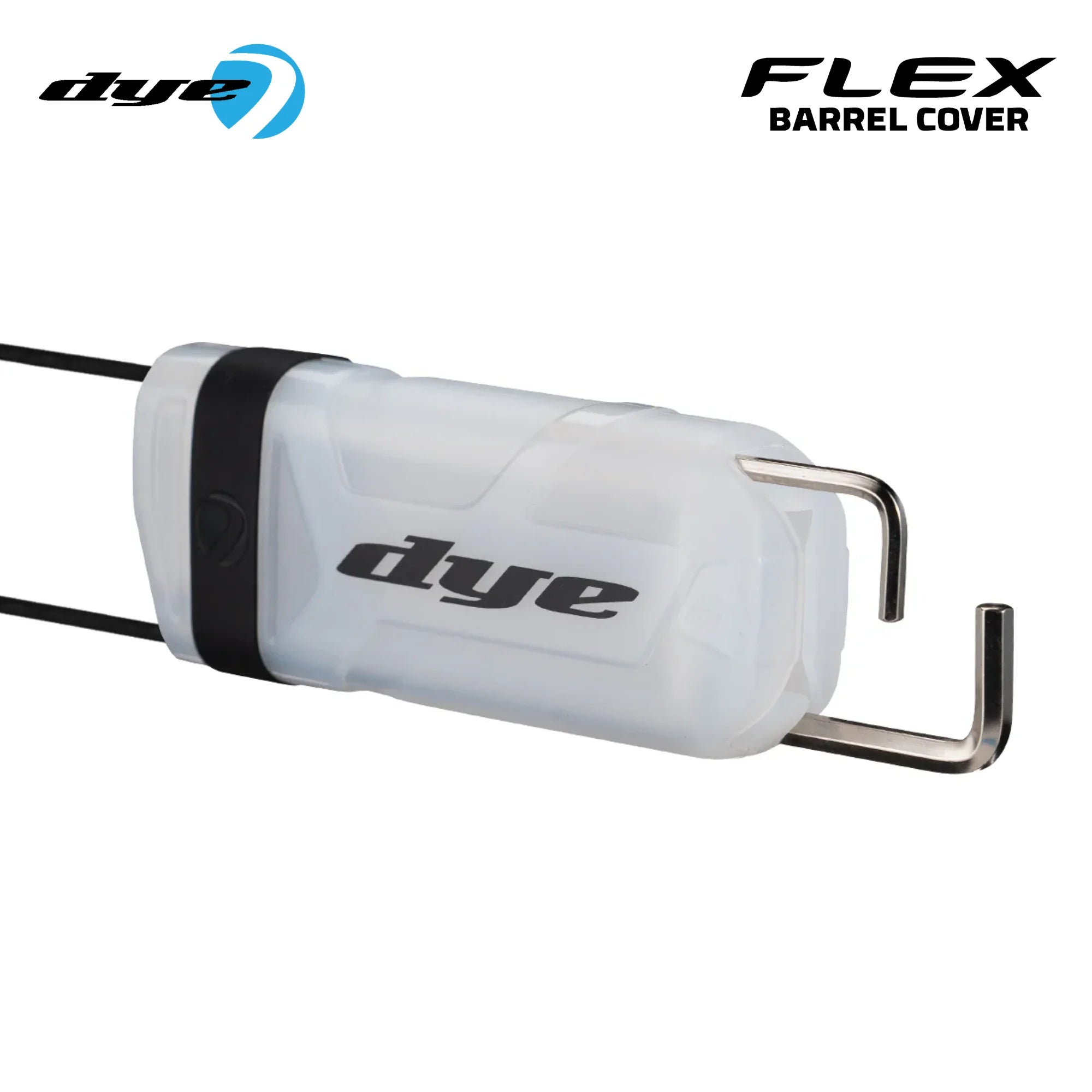 DYE Flex TWST Barrel Cover Sock – Safety std config, marker barrel, lightweight barrel feel, for tighter groupings, hardware detail