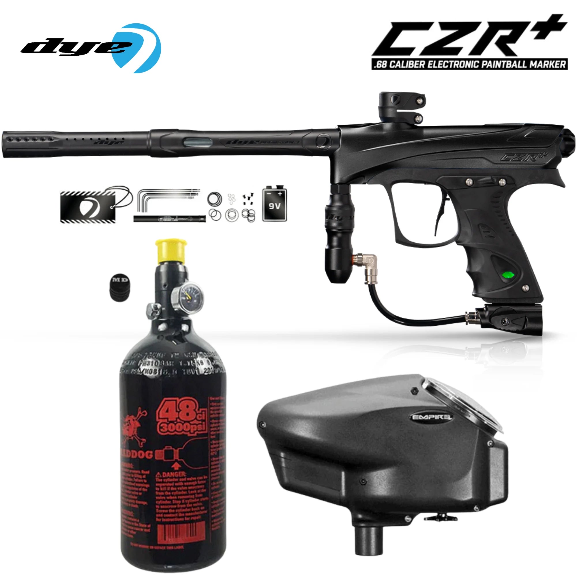 DYE CZR+ Electronic Paintball Gun Packages (All-In-One Kits)