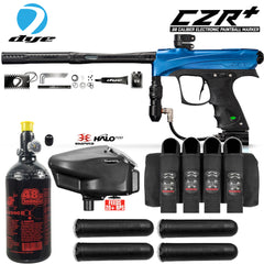 Maddog DYE CZR+ .68 Cal Full Auto Electronic Paintball Gun Marker Advanced Starter Package | HPA Tank, Empire Halo Too Loader, Neck Protector, Pro Harness & Paintball Pods