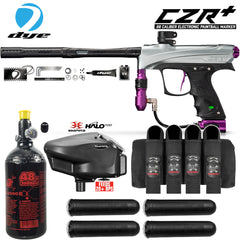 Maddog DYE CZR+ .68 Cal Full Auto Electronic Paintball Gun Marker Advanced Starter Package | HPA Tank, Empire Halo Too Loader, Neck Protector, Pro Harness & Paintball Pods