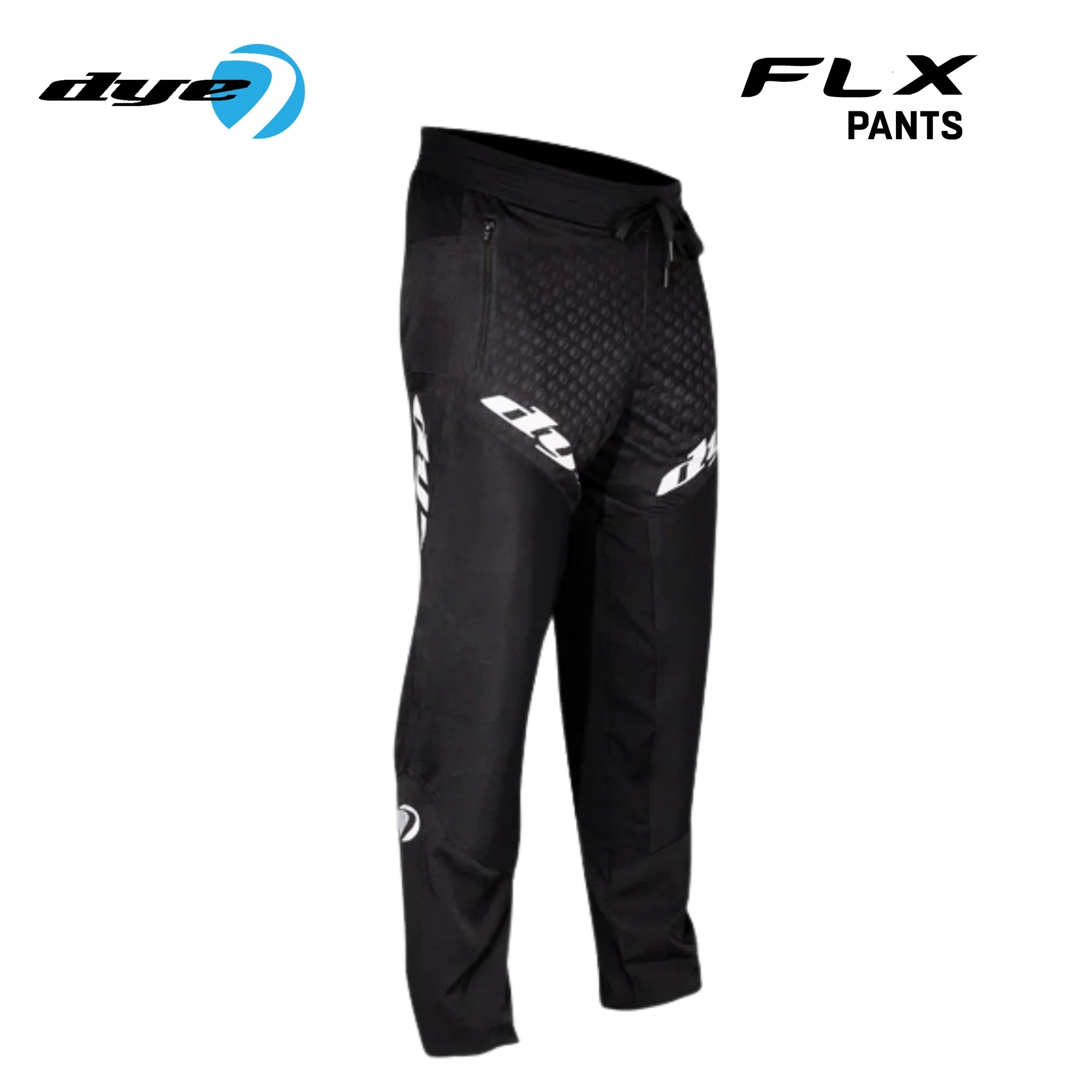 DYE FLX Paintball Pants - Black/Grey | Lightweight Mobility, Breathability & Reinforced Protection
