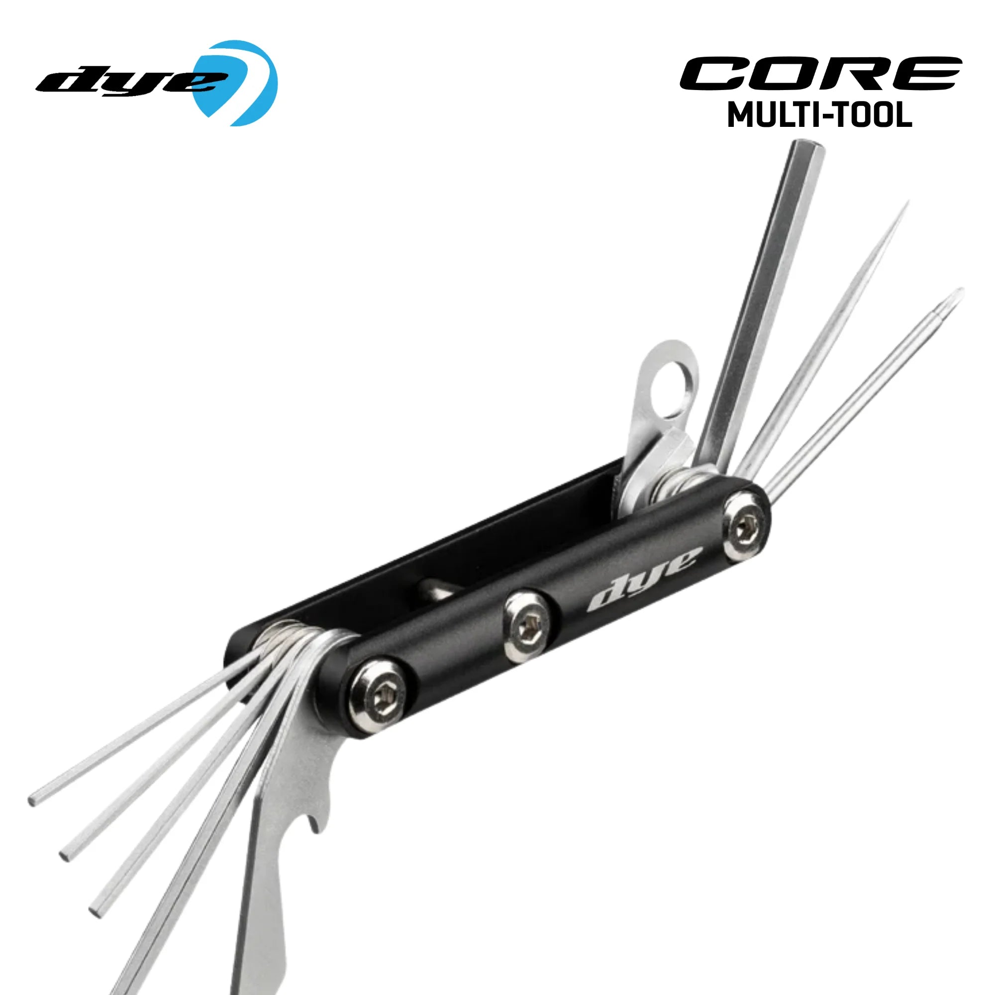 Dye Core Multi Tool – Compact Marker Repair and Adjustment Tool Blue color, marker, durable field setup, for woodsball play, front angle