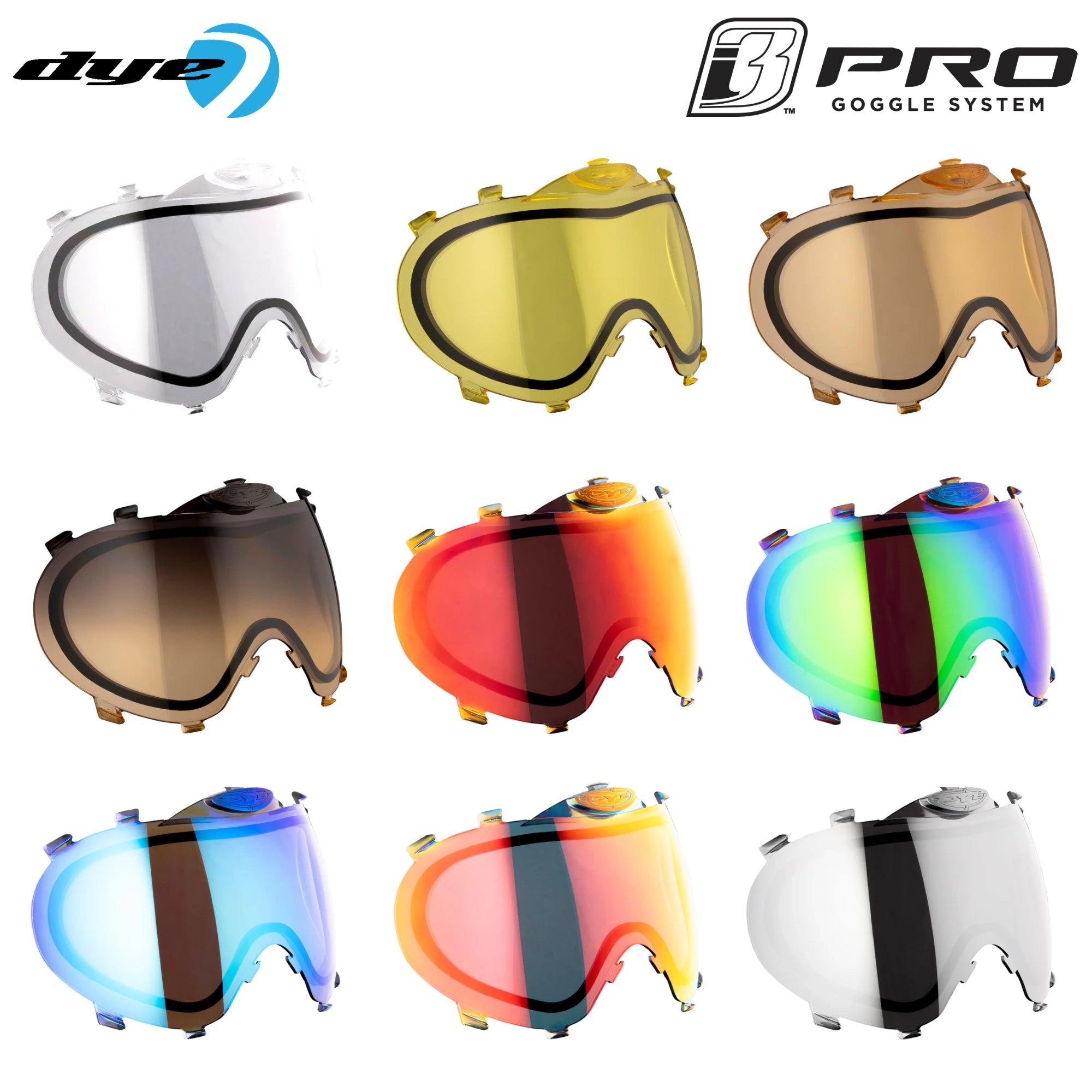 DYE i3 Pro Thermal Lens – Anti-Fog Replacement Goggle Lens Clear color, mask lens, anti fog clarity, for clear vision, hero view