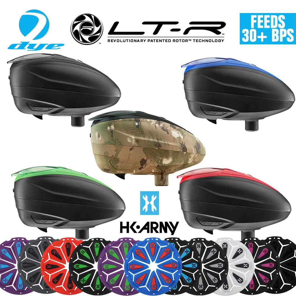 Dye LT-R Electronic Paintball Loader with HK Army Epic Speed Feed