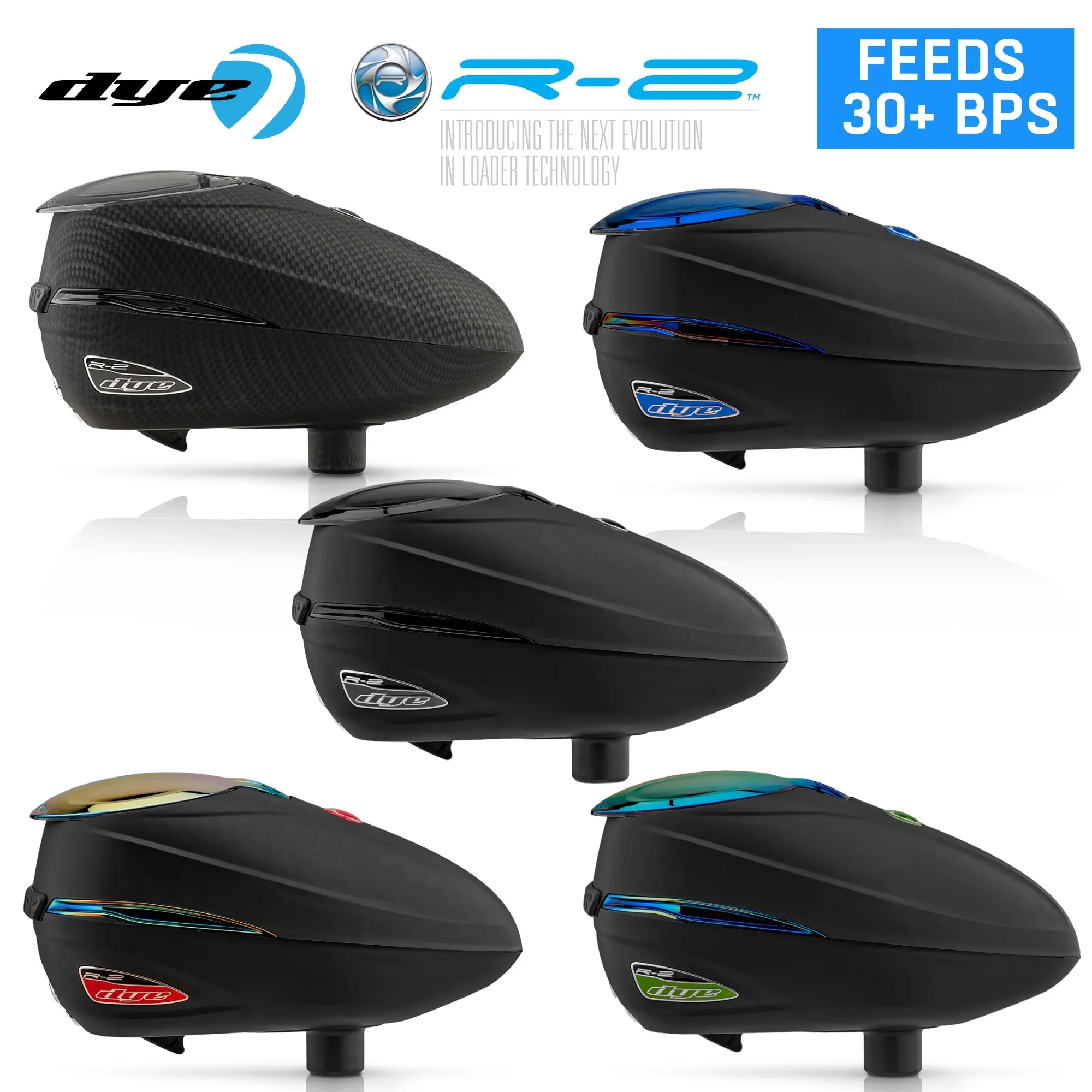 Dye Rotor R2 Electronic Paintball Loader – Adjustable 200/260 Capacity Hopper | 30+ BPS