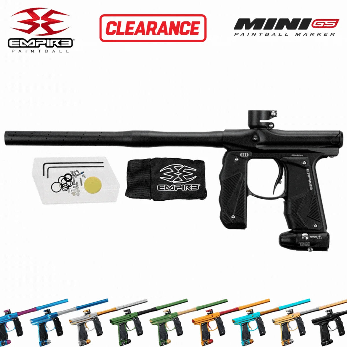CLEARANCE Empire Mini GS Electronic Paintball Gun Marker - Full Auto | Tournament Ready - OPEN BOX / USED