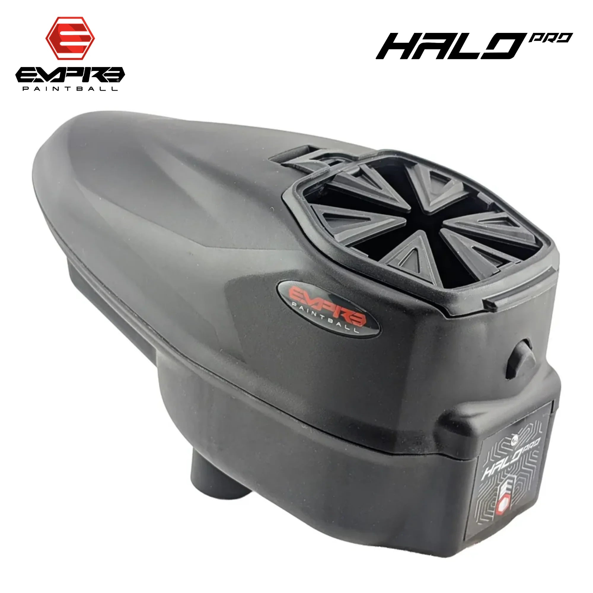Empire Halo Pro Electronic Loader Built-In Speed std config, speed feed, fast feed access, for speedball, feature detail