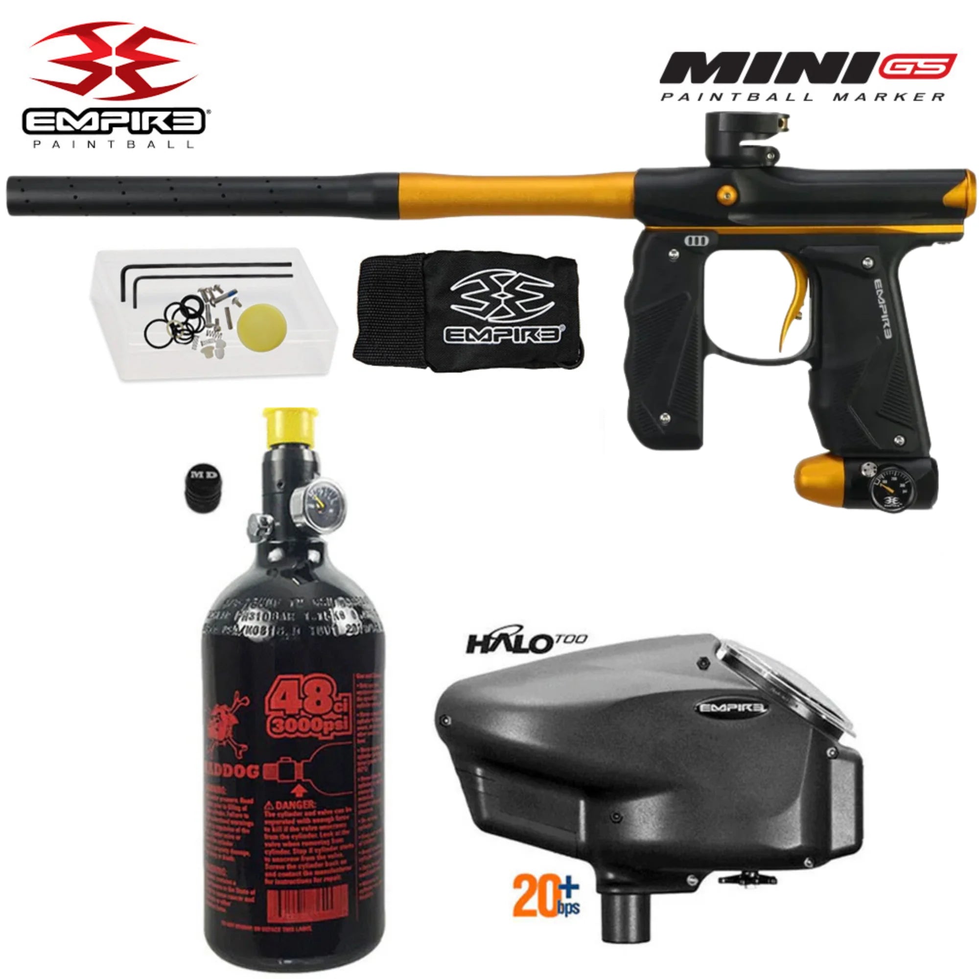 Empire Mini GS Electronic Paintball Marker Packages (HPA Kits)