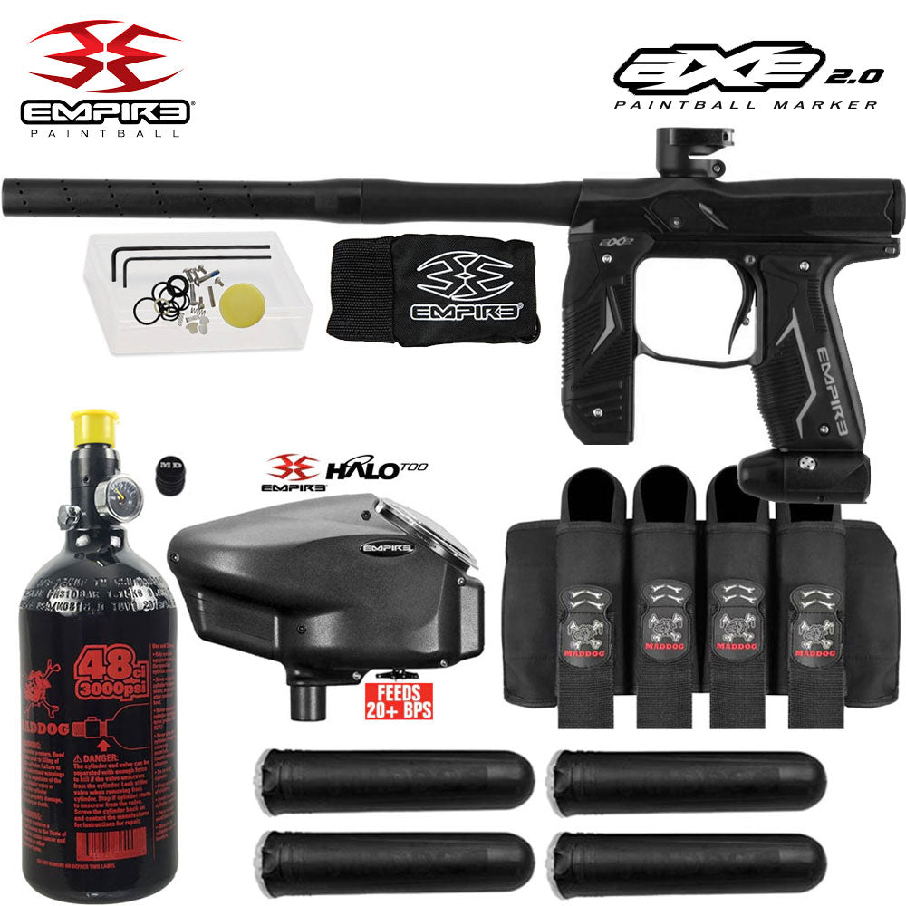 Empire Axe 2.0 Electronic Paintball Gun Marker Packages | Maddog All-In-One Starter Kits