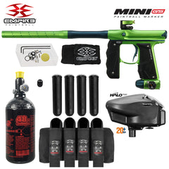 Empire Mini GS Full Auto Paintball Gun Marker w/ 48/3000 HPA Tank, Empire Halo Too Loader, 4-Pod Harness & (4) Pods Starter Package Empire