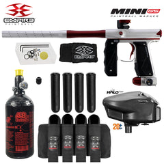 Empire Mini GS Full Auto Paintball Gun Marker w/ 48/3000 HPA Tank, Empire Halo Too Loader, 4-Pod Harness & (4) Pods Starter Package Empire