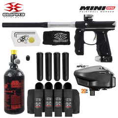 Empire Mini GS Full Auto Paintball Gun Marker w/ 48/3000 HPA Tank, Empire Halo Too Loader, 4-Pod Harness & (4) Pods Starter Package Empire