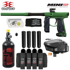Empire Mini GS Full Auto Paintball Gun Marker w/ 48/3000 HPA Tank, Empire Halo Too Loader, 4-Pod Harness & (4) Pods Starter Package Empire