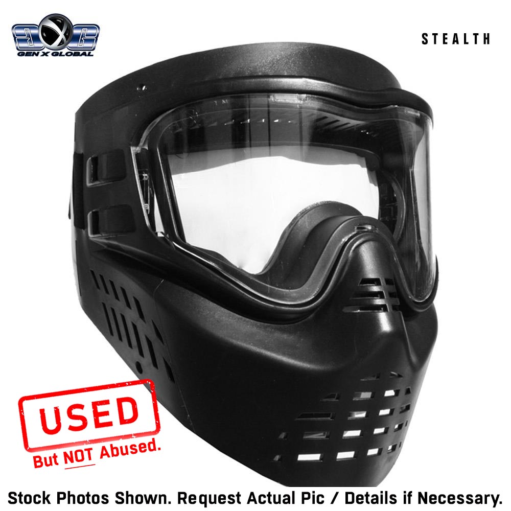 CLEARANCE GenX Global Stealth Paintball Goggles - Black | Open Box - Used