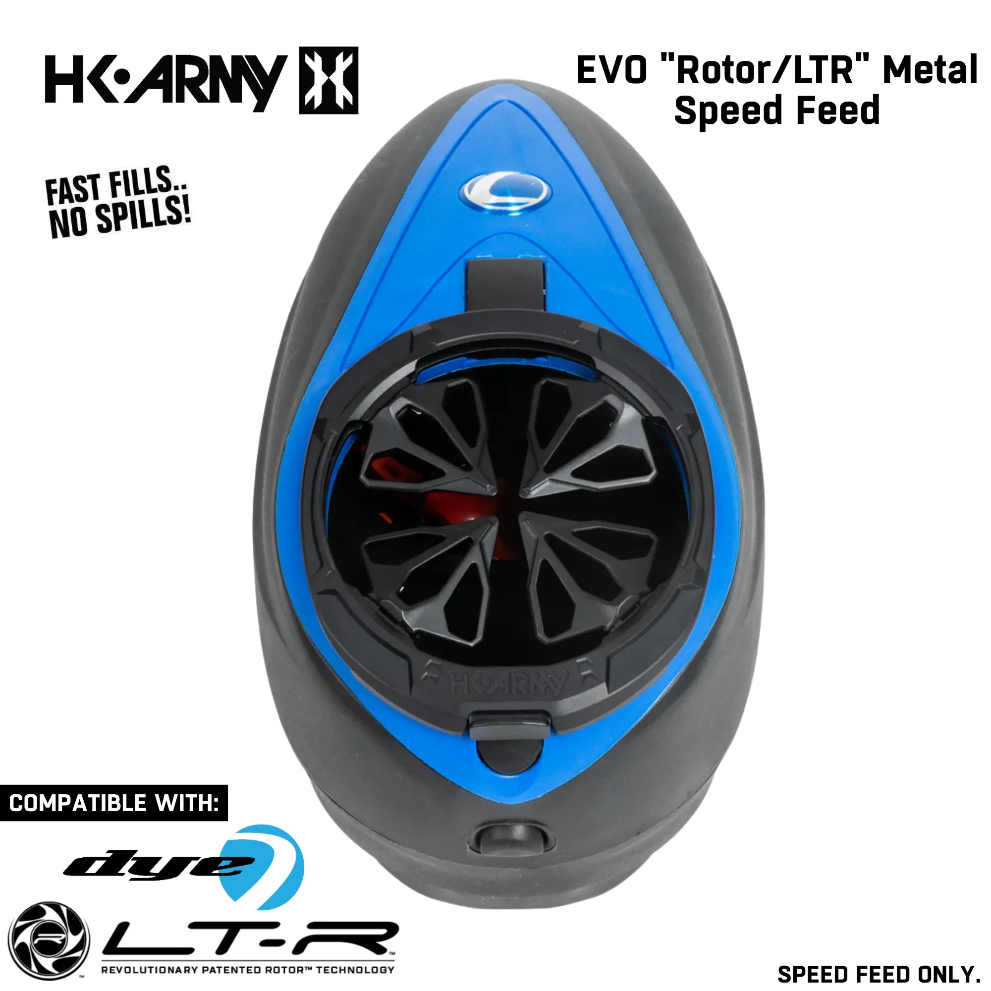 HK Army Evo Pro Metal Speed Feed Paintball Loader Accessory - DYE Rotor / L-TR