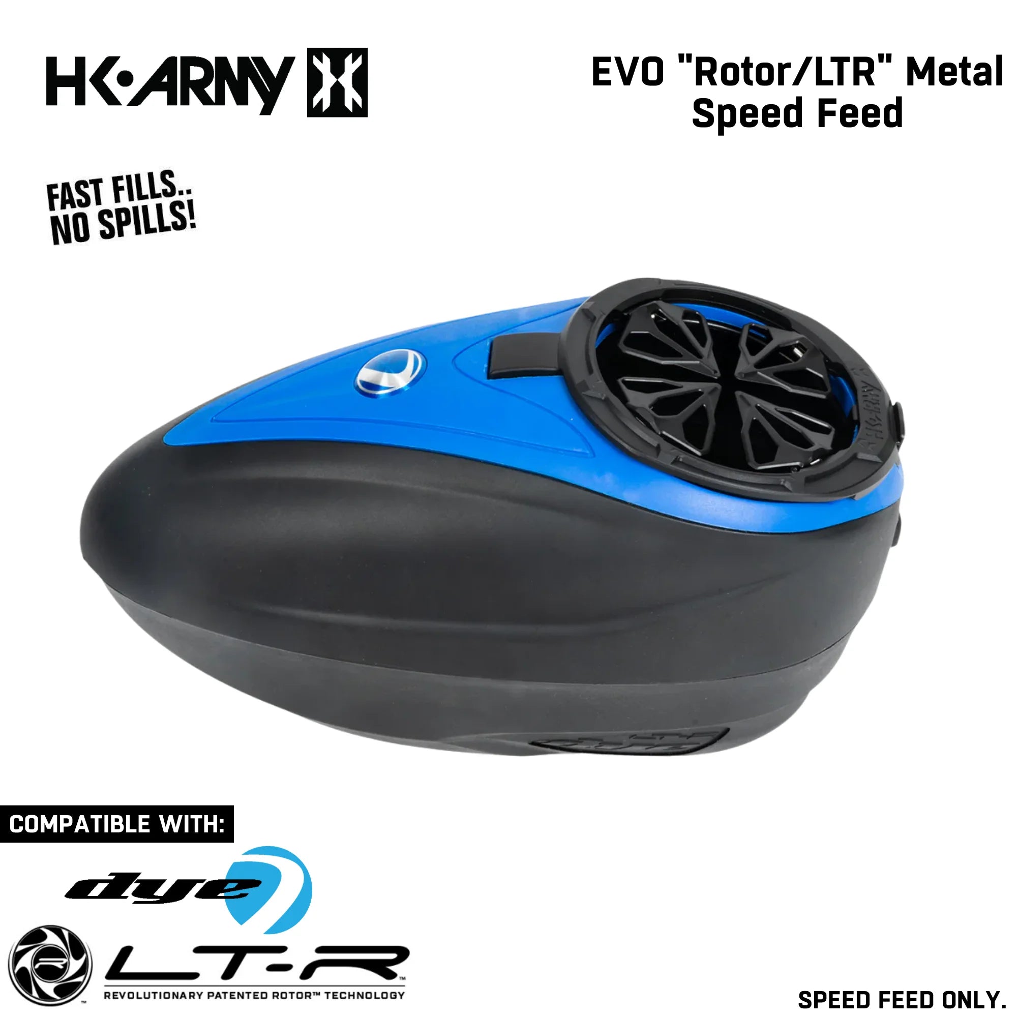 HK Army Evo Pro Metal Speed Feed Paintball Loader Accessory - DYE Rotor / L-TR