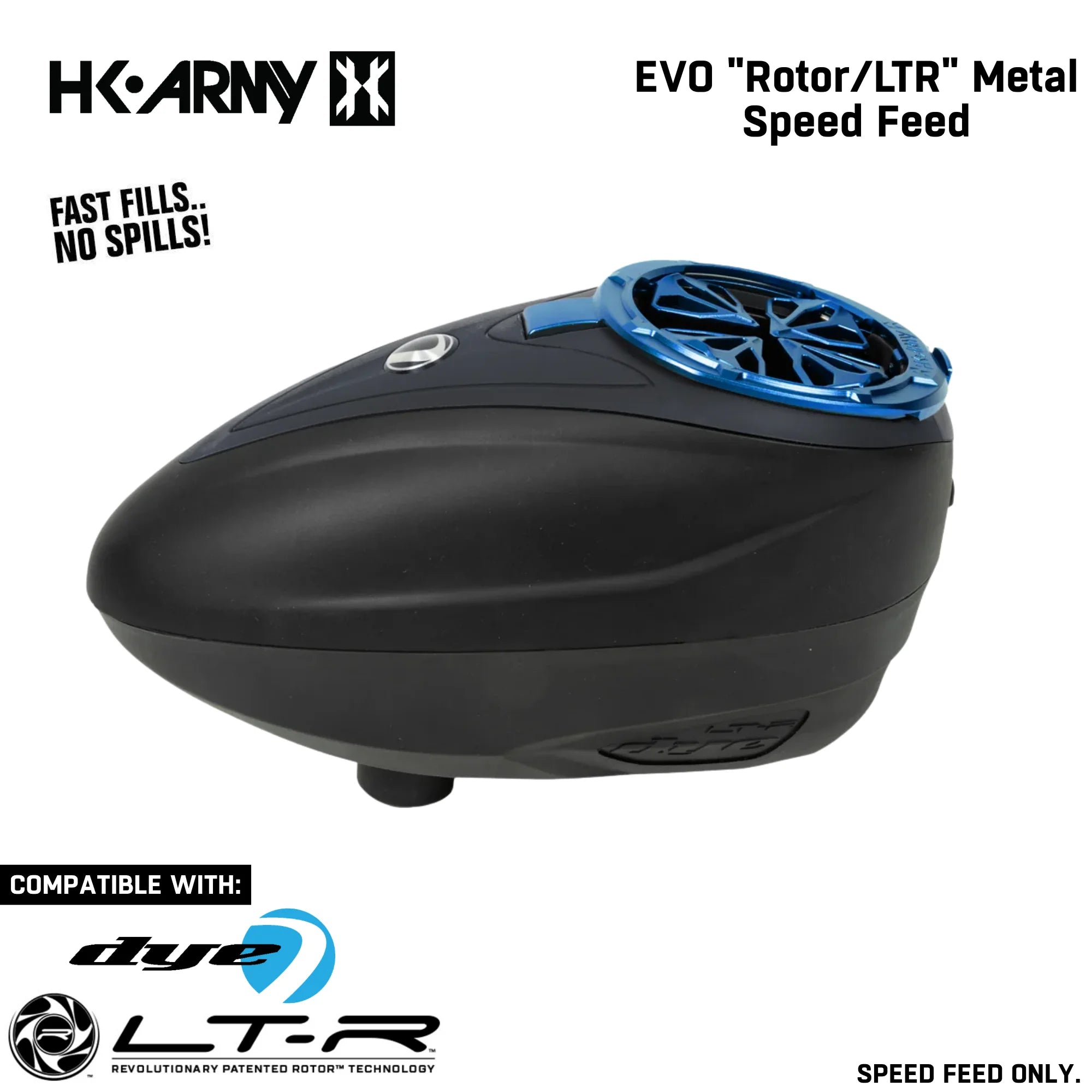 HK Army Evo Pro Metal Speed Feed Paintball Loader Accessory - DYE Rotor / L-TR