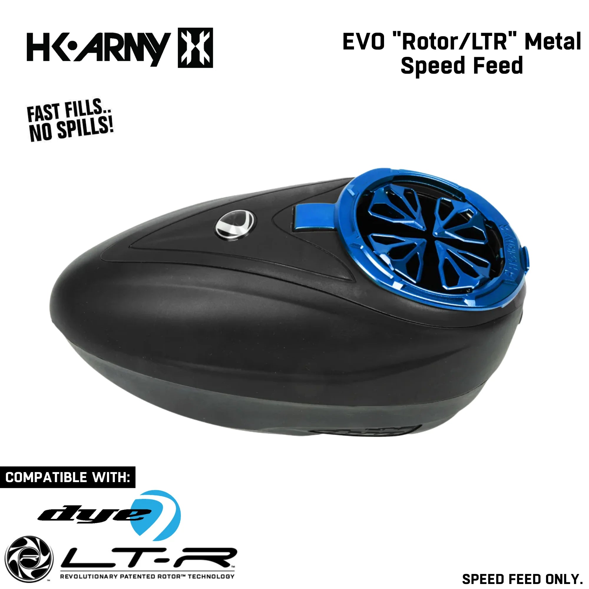HK Army Evo Pro Metal Speed Feed Paintball Loader Accessory - DYE Rotor / L-TR