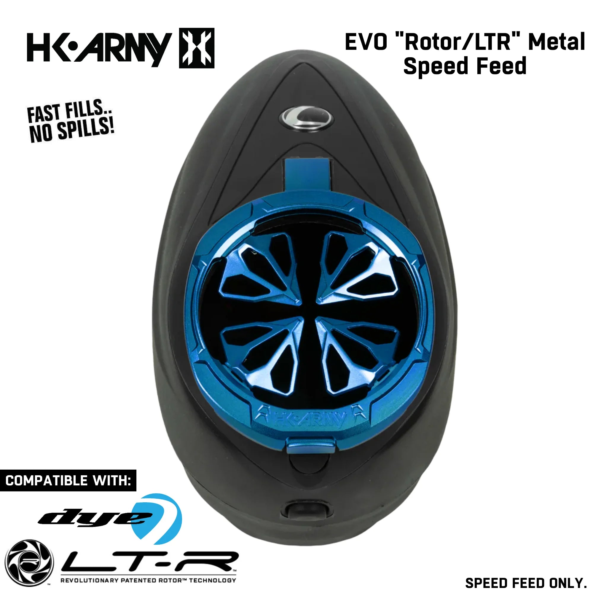 HK Army Evo Pro Metal Speed Feed Paintball Loader Accessory - DYE Rotor / L-TR