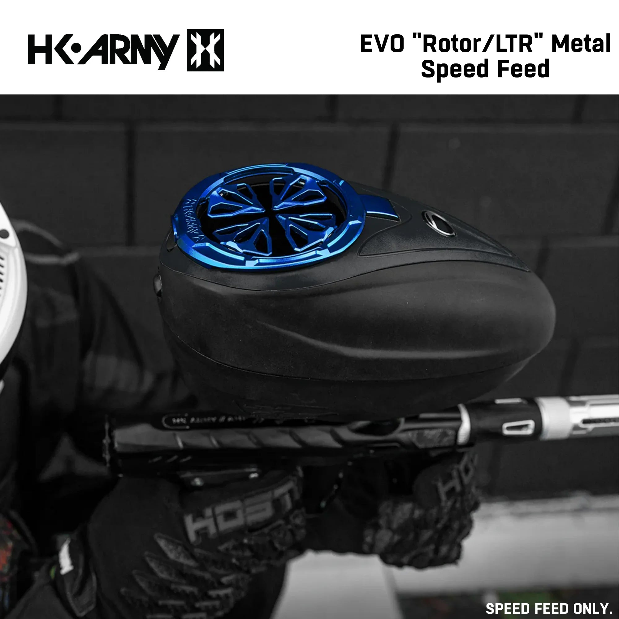 HK Army Evo Pro Metal Speed Feed Paintball Loader Accessory - DYE Rotor / L-TR