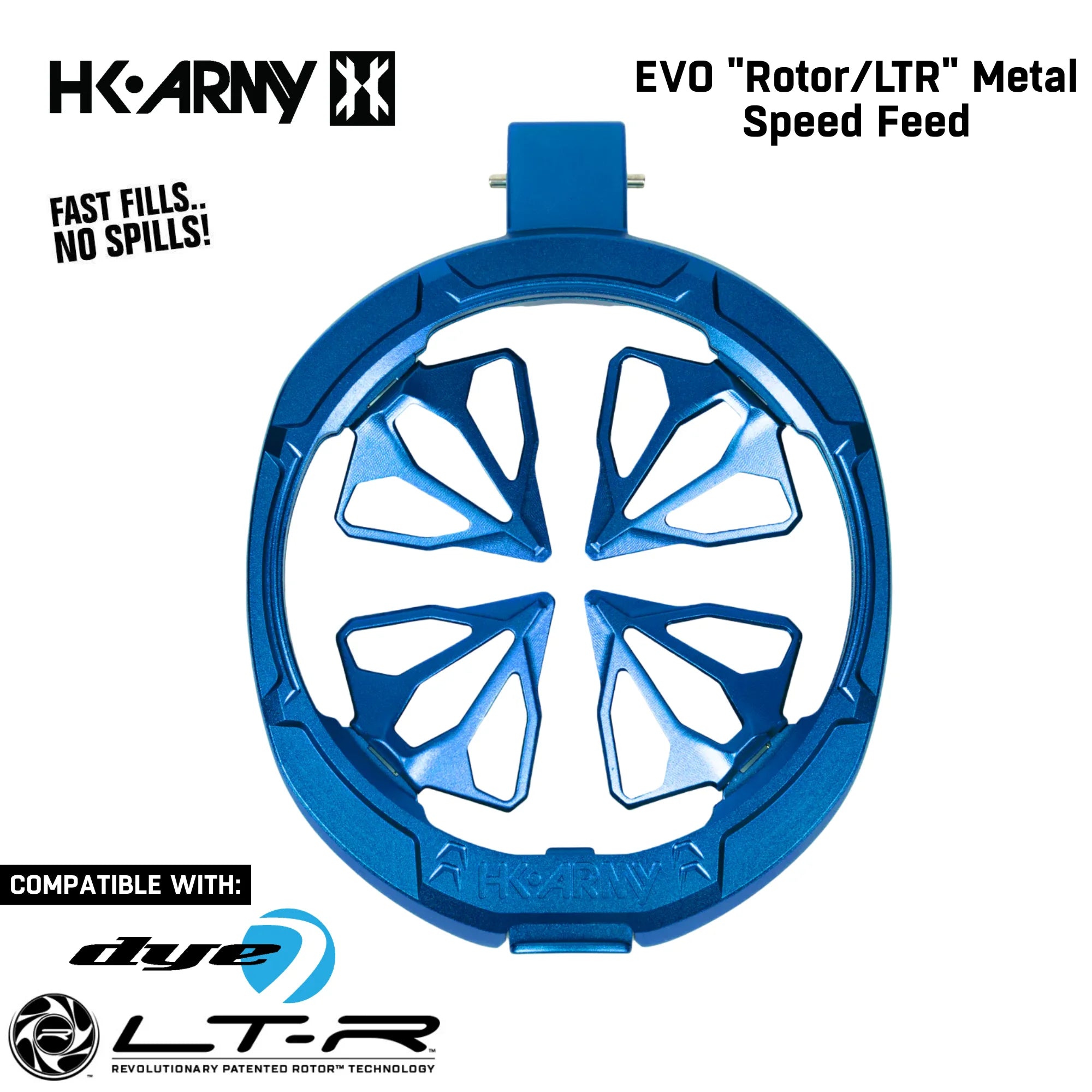 HK Army Evo Pro Metal Speed Feed Paintball Loader Accessory - DYE Rotor / L-TR