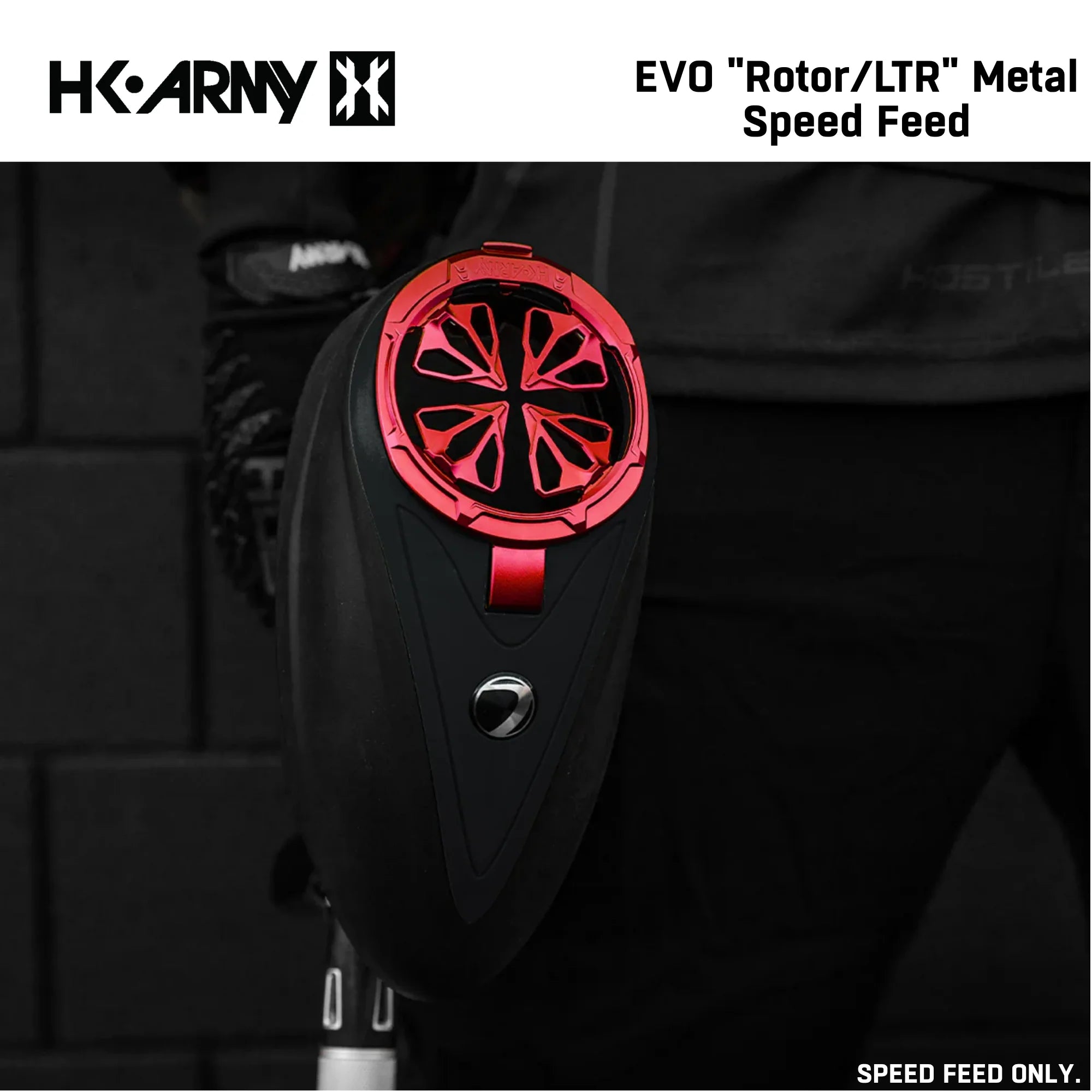 HK Army Evo Pro Metal Speed Feed Paintball Loader Accessory - DYE Rotor / L-TR