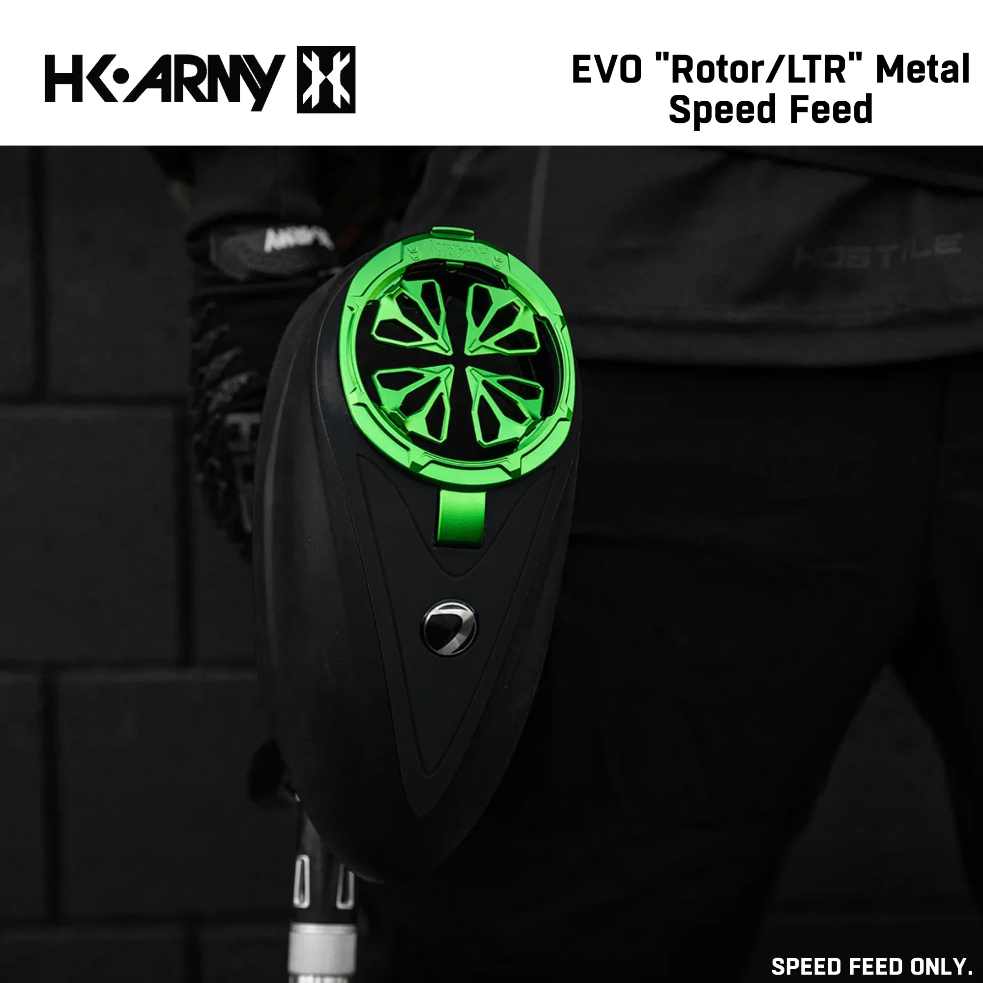HK Army Evo Pro Metal Speed Feed Paintball Loader Accessory - DYE Rotor / L-TR