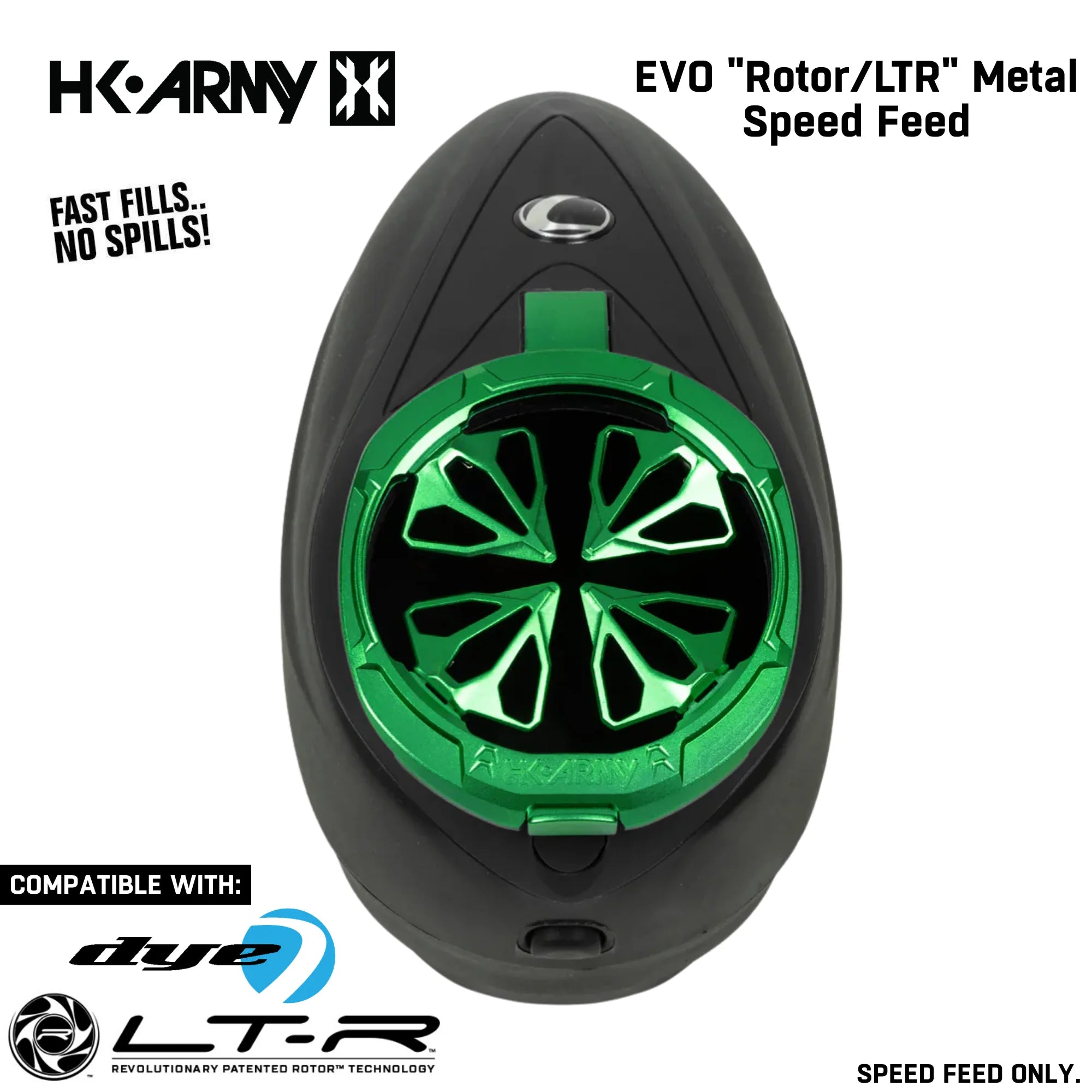 HK Army Evo Pro Metal Speed Feed Paintball Loader Accessory - DYE Rotor / L-TR