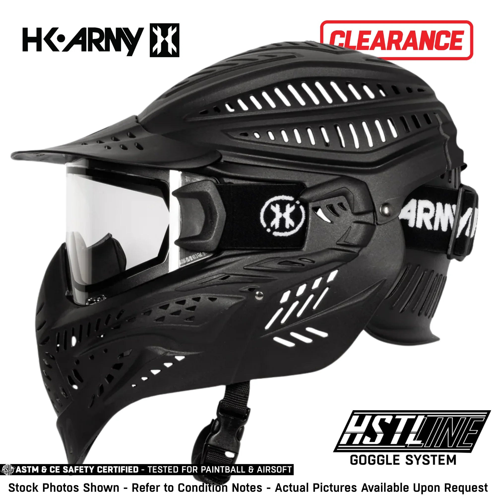 CLEARANCE HK Army HSTL Goggle Paintball Airsoft Mask with Anti Fog Thermal Lens - Open Box / Used