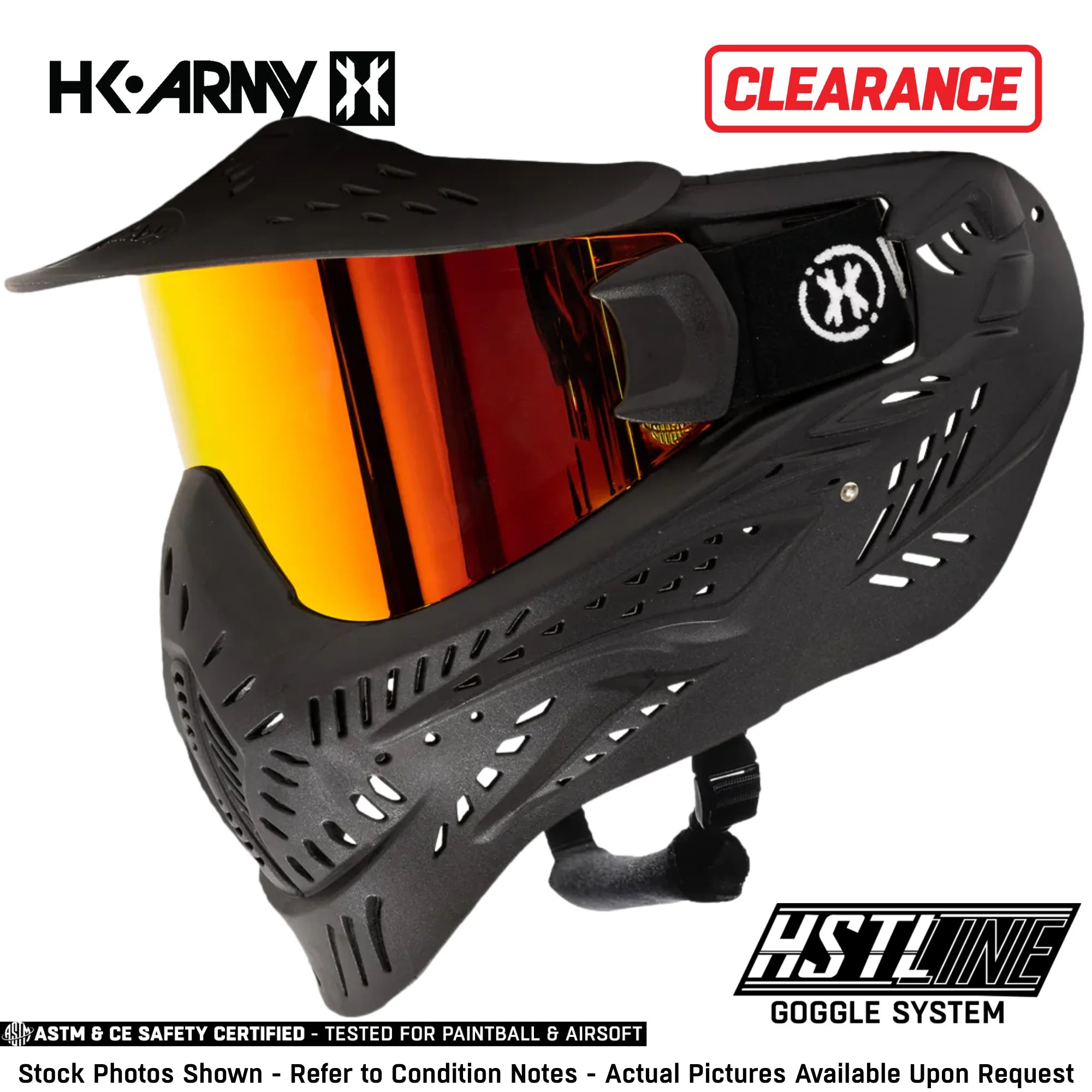 CLEARANCE HK Army HSTL Goggle Paintball Airsoft Mask with Anti Fog Thermal Lens - Open Box / Used