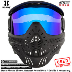 CLEARANCE HK Army HSTL Goggle Paintball Airsoft Mask with Anti Fog Thermal Lens - Black w/ Ice Lens | Used But NOT Abused