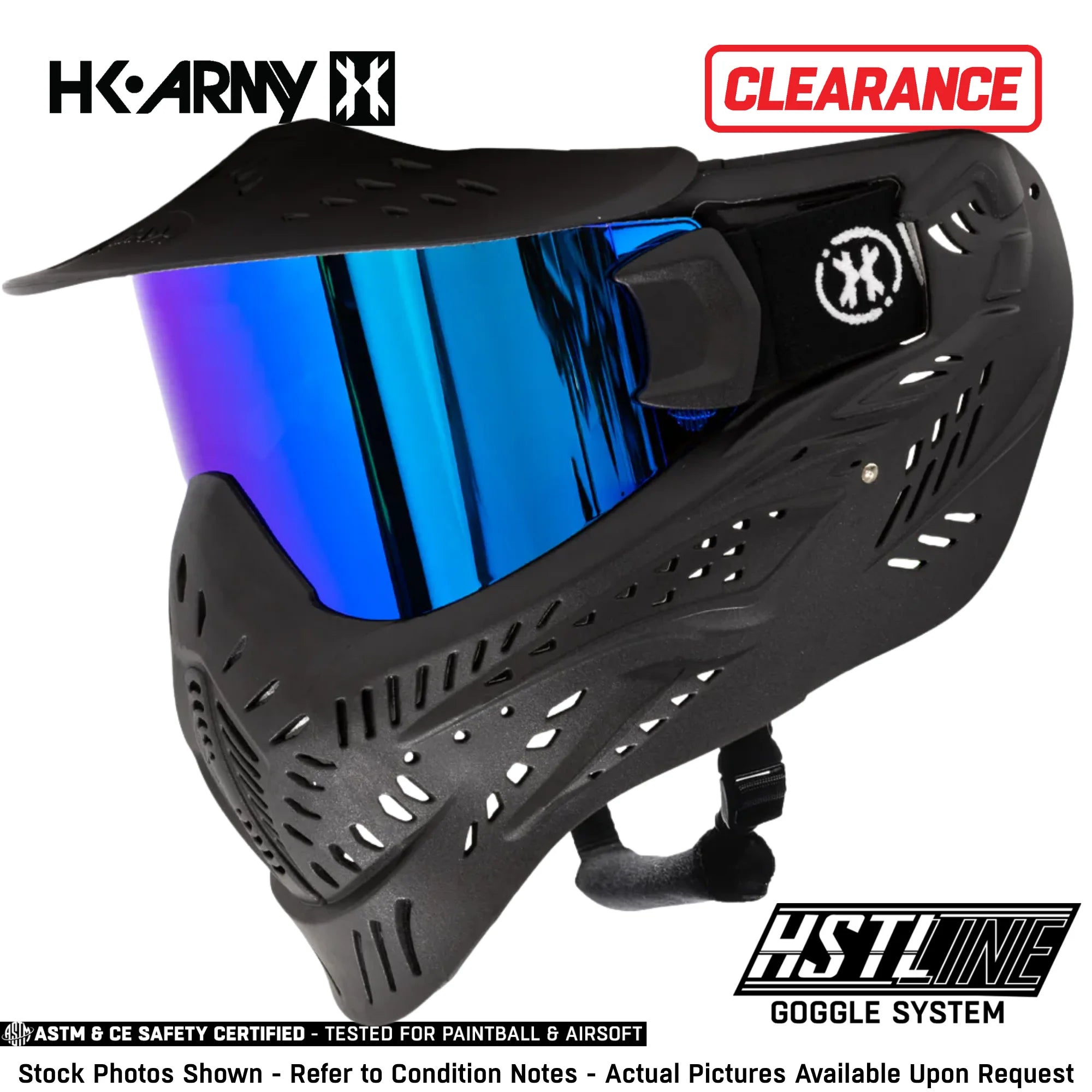 CLEARANCE HK Army HSTL Goggle Paintball Airsoft Mask with Anti Fog Thermal Lens - Open Box / Used