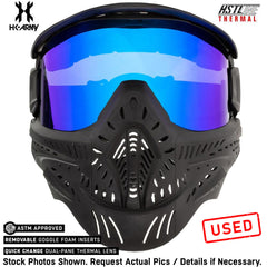 CLEARANCE Used HK Army HSTL Goggle Paintball Airsoft Mask with Anti Fog Thermal Lens - Black w/ Ice Lens