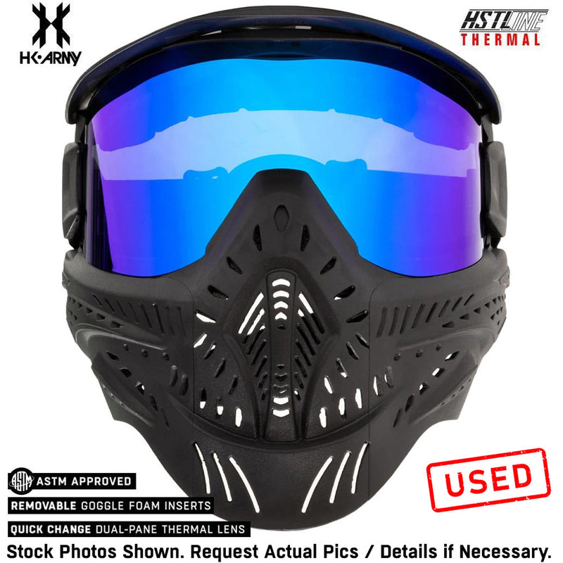 CLEARANCE Used HK Army HSTL Goggle Paintball Airsoft Mask with Anti Fog Thermal Lens - Black w/ Ice Lens