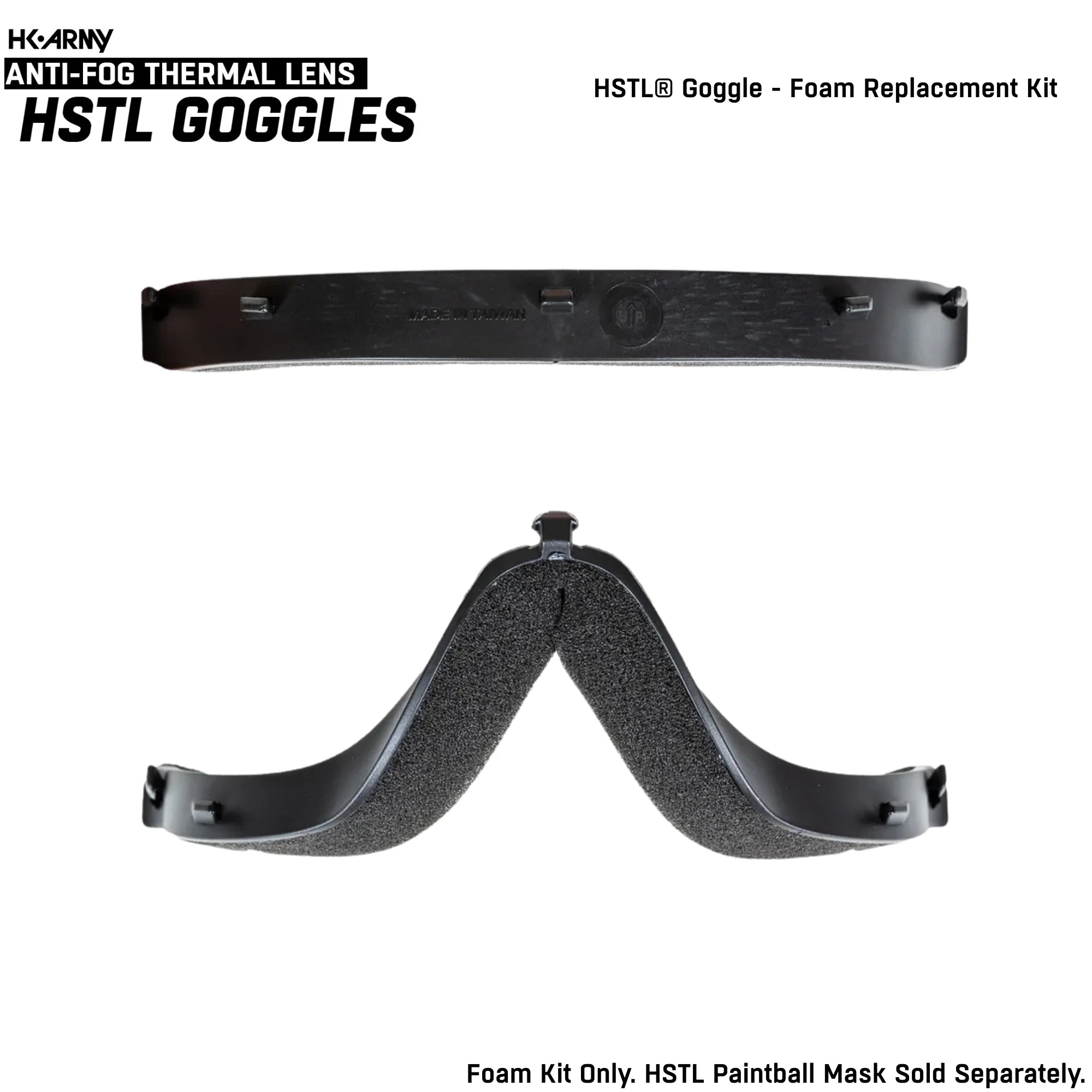 HK Army HSTL Mask Goggle Foam Kit (Upper / Lower) - Open Cell Default Title title, mask, anti fog vision, for tournament play, hero view