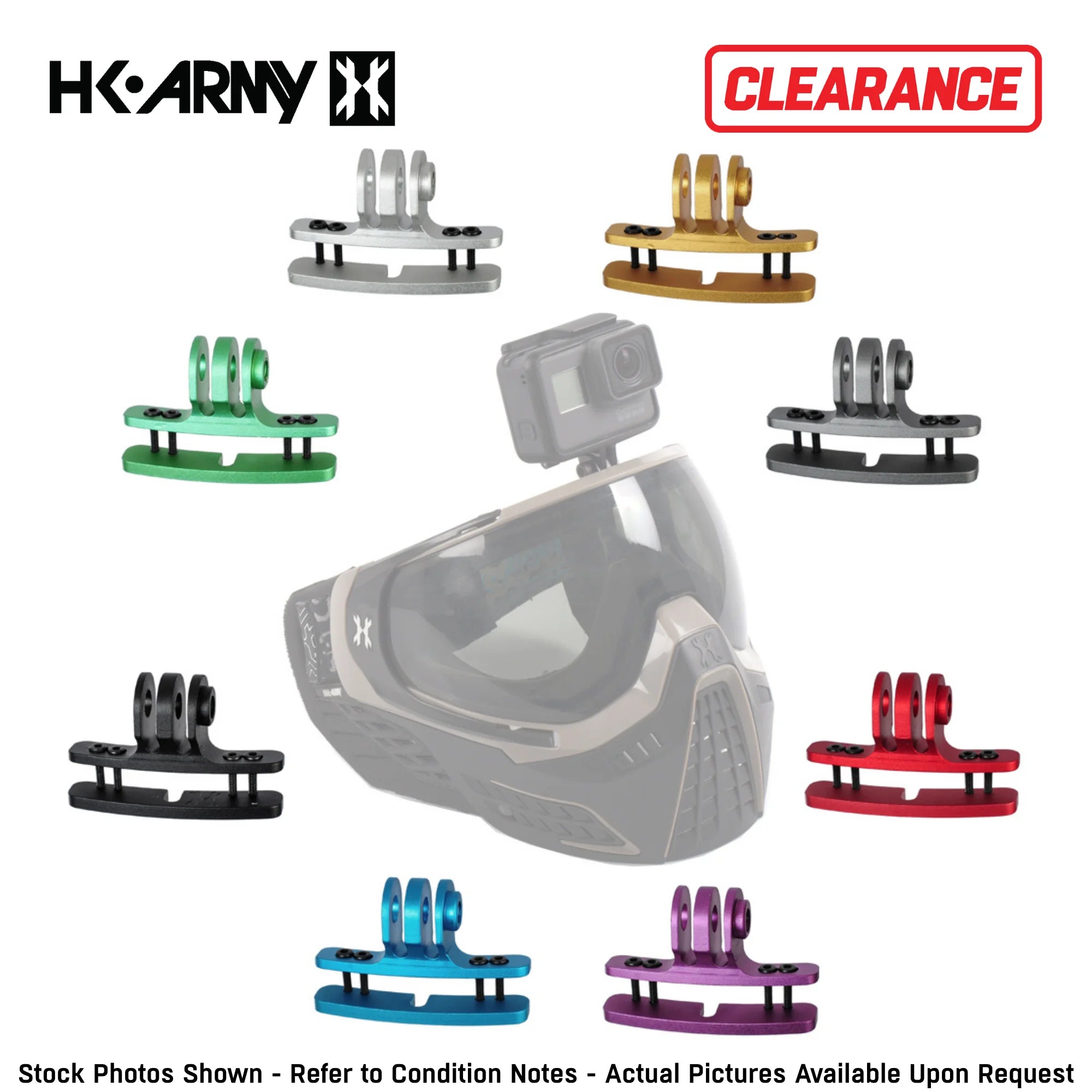 CLEARANCE HK Army Paintball & Airsoft Goggle Camera Mount for GoPro & Action Cameras - Open Box / Used