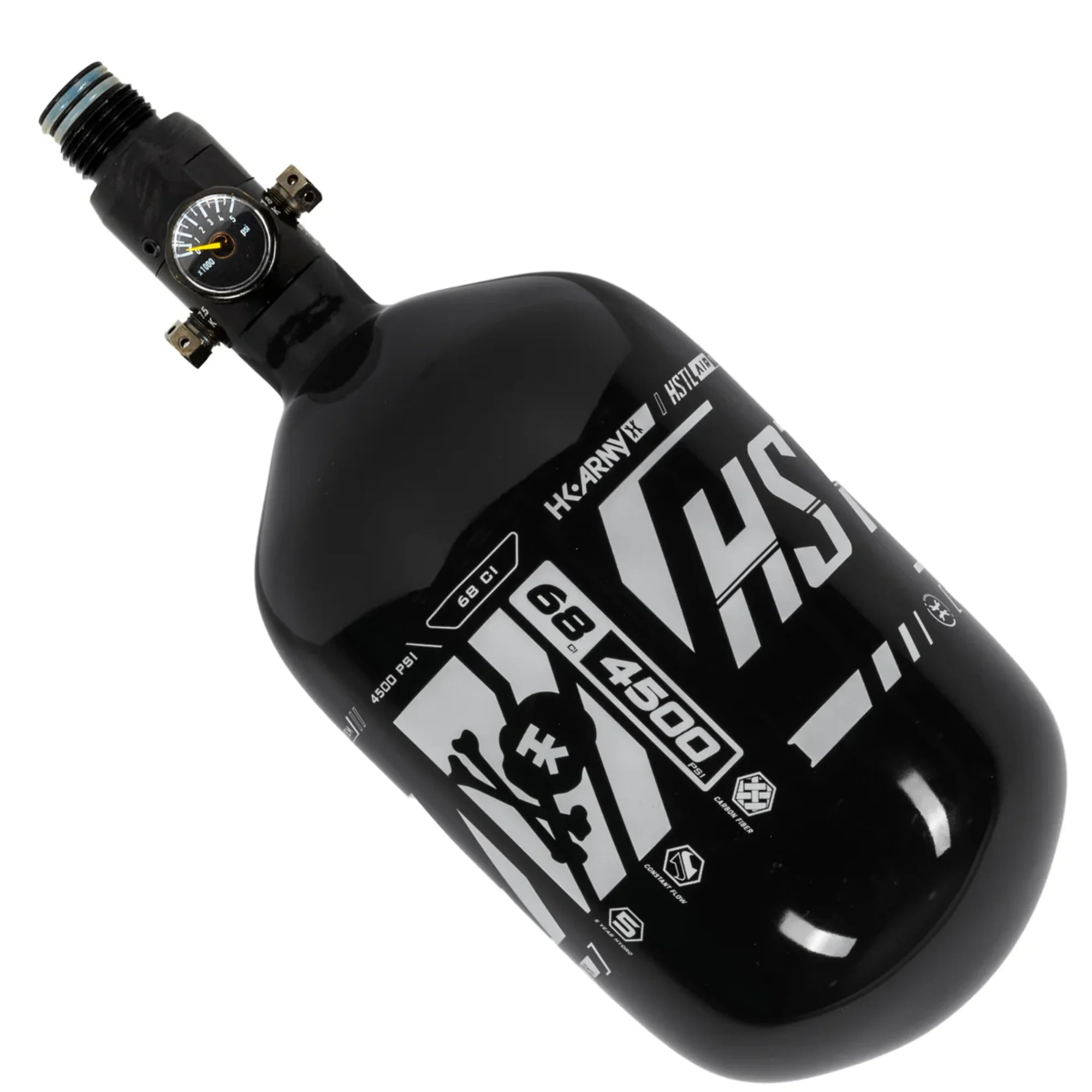 HK Army HSTL 68ci 4500psi Carbon Fiber Paintball Tank w/ Standard Reg