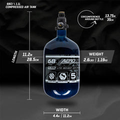 CLEARANCE HK Army 68/4500 AEROLITE HPA Compressed Air Tank System - Blue - 2024