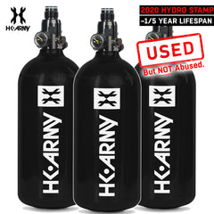 USED BLOWOUT CLEARANCE HK Army 48/3000 Aluminum Compressed Air HPA Paintball Tank - Black - 2020 Hydro Date