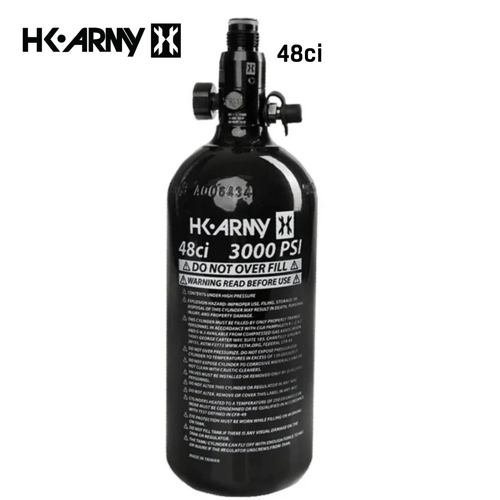 HK Army Aluminum HPA Paintball Tank – 13ci / 26ci / 48ci 3000 PSI Compressed Air System