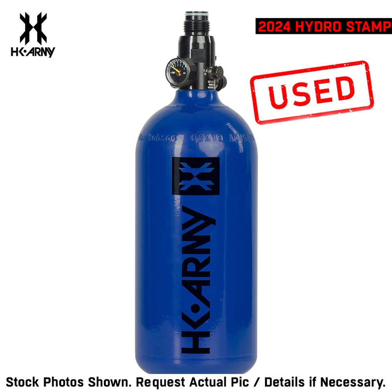 CLEARANCE Used HK Army 48/3000 Aluminum Compressed Air HPA Paintball Tank - Blue - 2024 Hydro Date