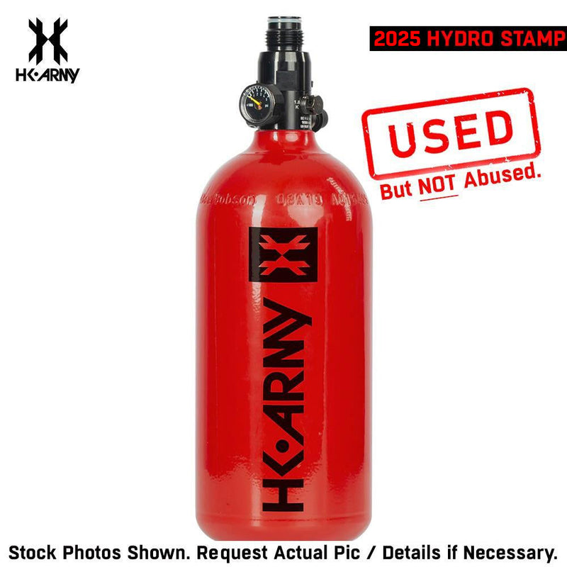 CLEARANCE HK Army 48/3000 Aluminum Compressed Air HPA Paintball Tank - Red - 2025 Hydro | Used But NOT Abused