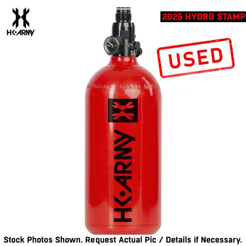 CLEARANCE Used HK Army 48/3000 Aluminum Compressed Air HPA Paintball Tank - Red - 2025 Hydro
