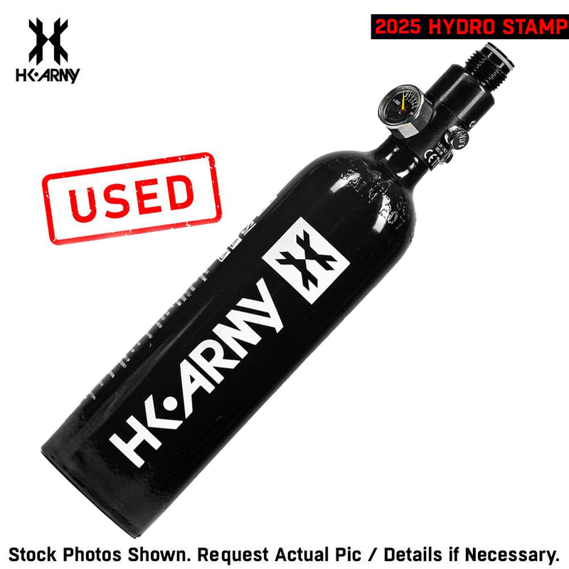 CLEARANCE Used HK Army 26ci / 3000psi Aluminum Compressed Air HPA Paintball Tank - Black - 2025 Hydro