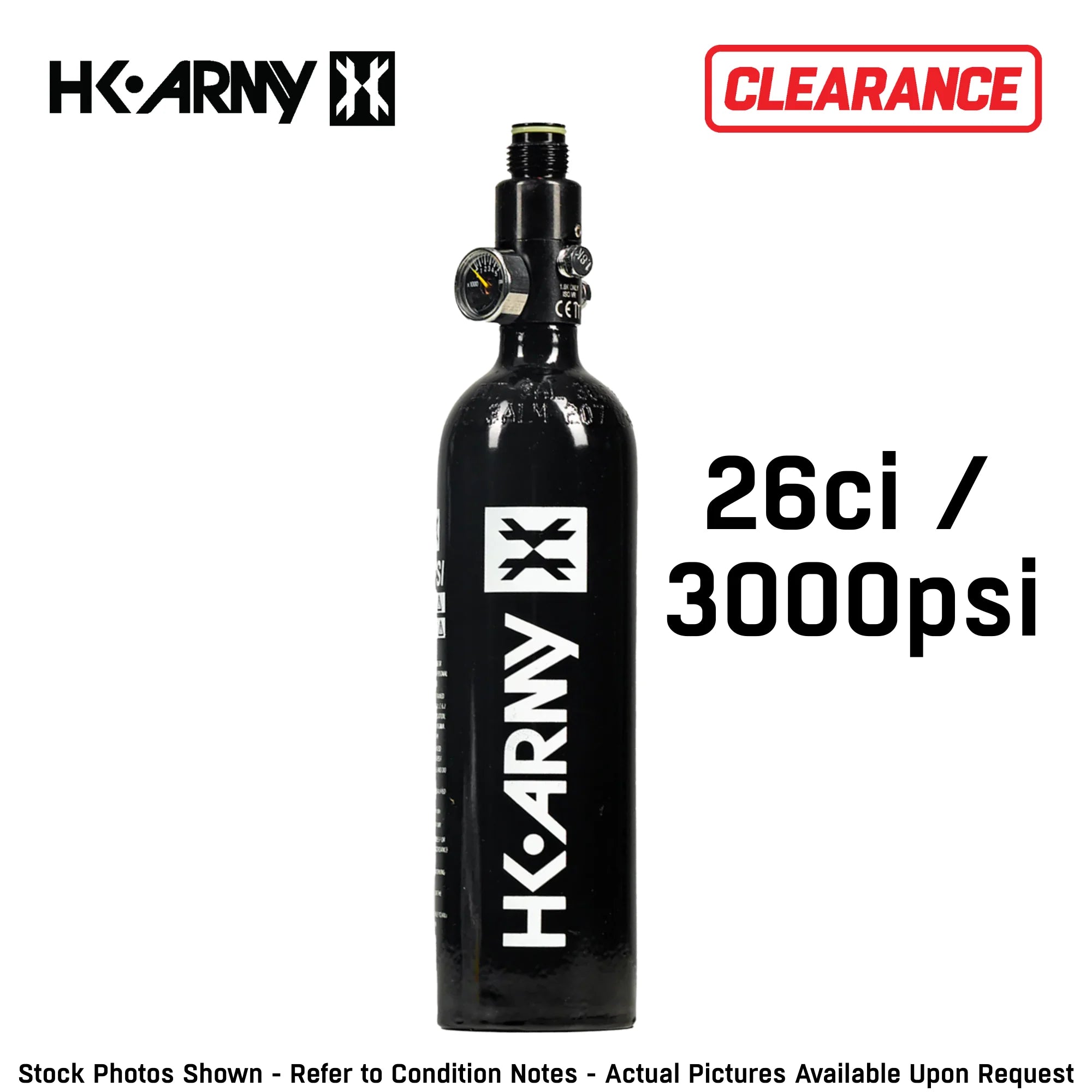 CLEARANCE HK Army 3000psi Aluminum HPA Tank – 13ci / 26ci / 62ci – OPEN BOX / USED