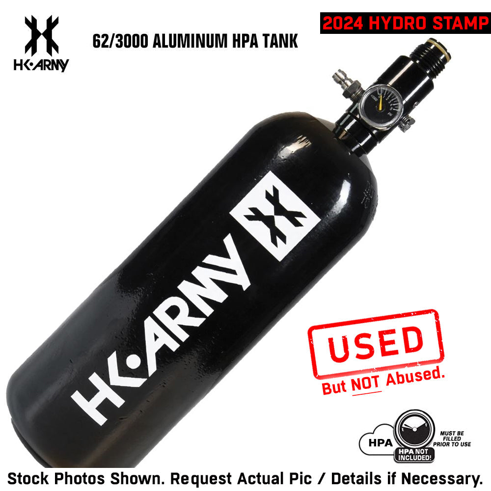 CLEARANCE HK Army 62/3000 Compressed Air HPA Paintball Tank - Black | 2024 Hydro