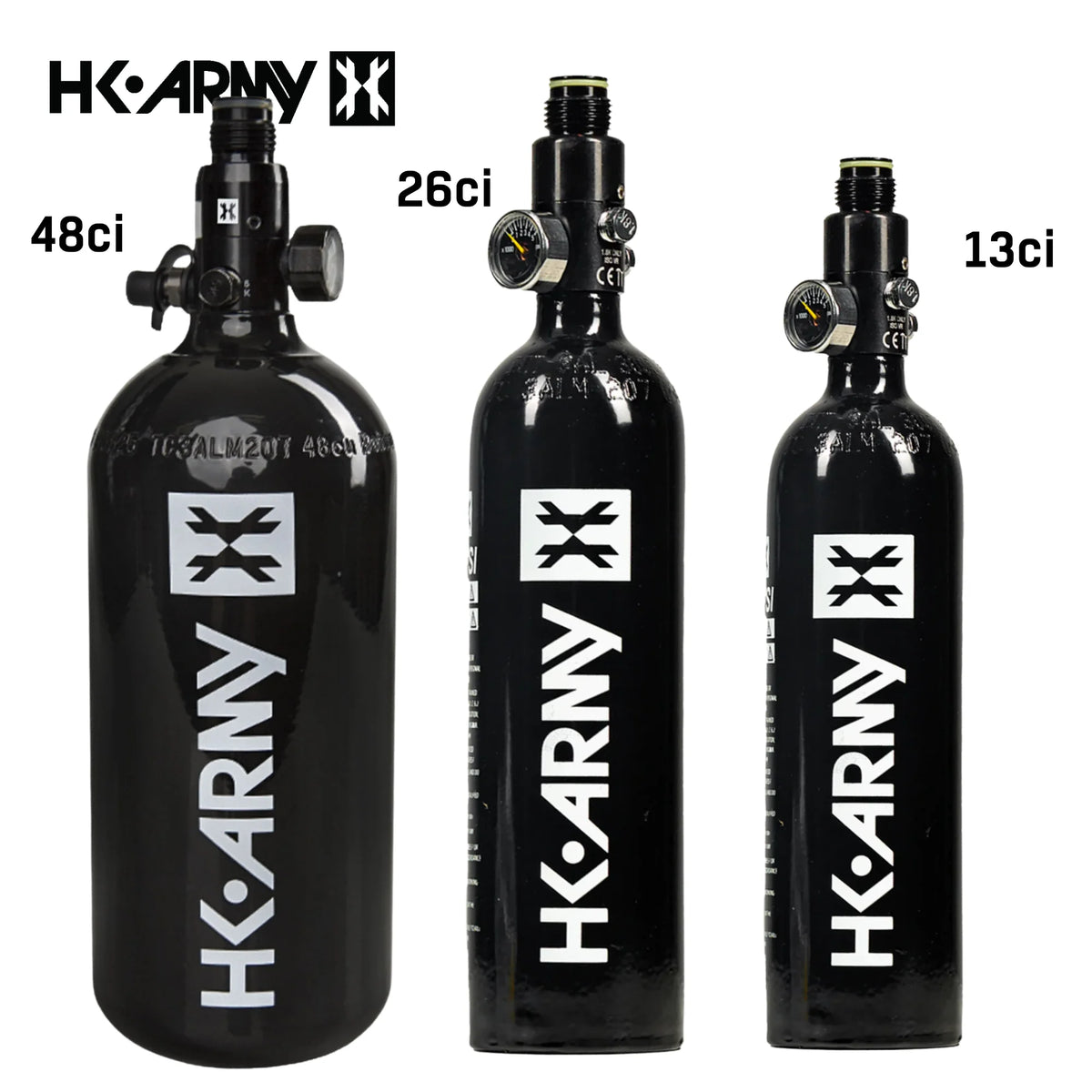 HK Army HPAボンベ13ci 3000psi +ストック+アダプター HK Army Aluminum HPA Paintball Tank – 13ci / 26ci / 48ci 3000 PSI Comp